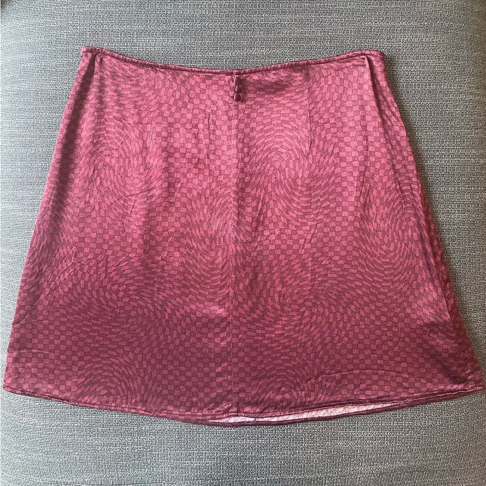 Purple Satin Mini Skirt Tommy Jeans Tommy Hilfiger Maroon Dark Academia